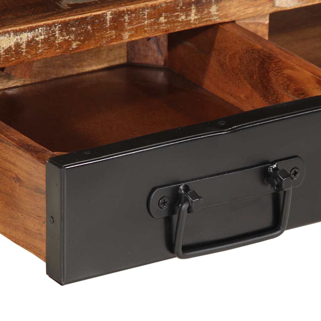 Višebojni stolić za kavu 90x50x36 cm puno drvo obrađeno
