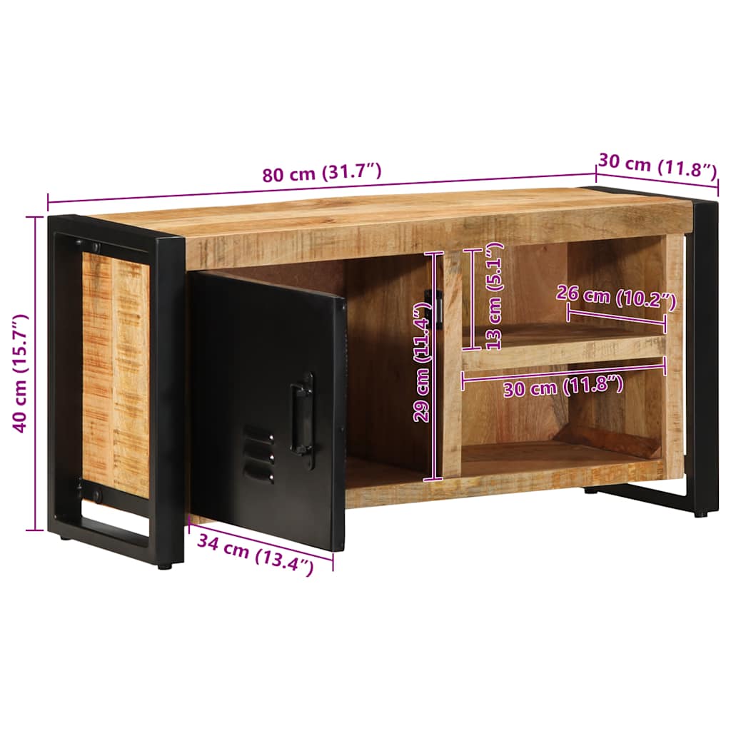TV ormarić 80x30x40 cm Puno grubo drvo Mango