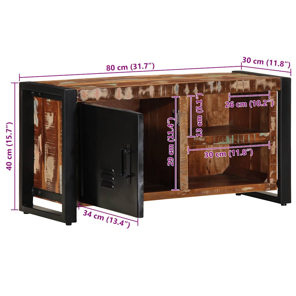 TV ormarić 80x30x40 cm Obrađeno puno drvo
