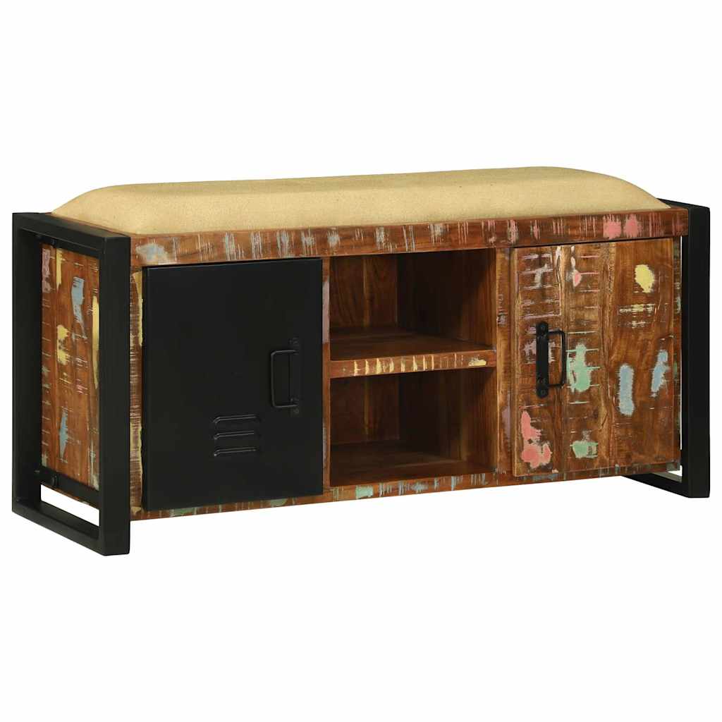 Klupa kabinet Šareni 100 x 35 x 50 cm Čvrsto drvo iz reciklaže