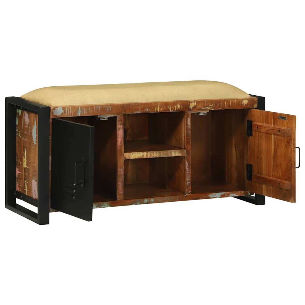 Klupa kabinet Šareni 100 x 35 x 50 cm Čvrsto drvo iz reciklaže