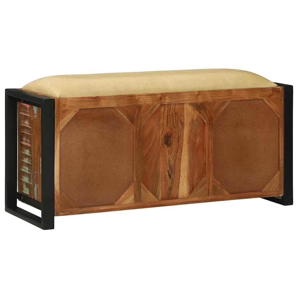 Klupa kabinet Šareni 100 x 35 x 50 cm Čvrsto drvo iz reciklaže
