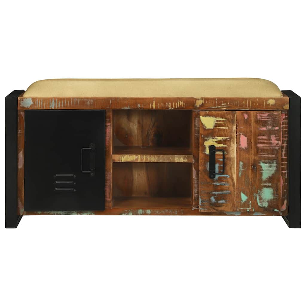 Klupa kabinet Šareni 100 x 35 x 50 cm Čvrsto drvo iz reciklaže