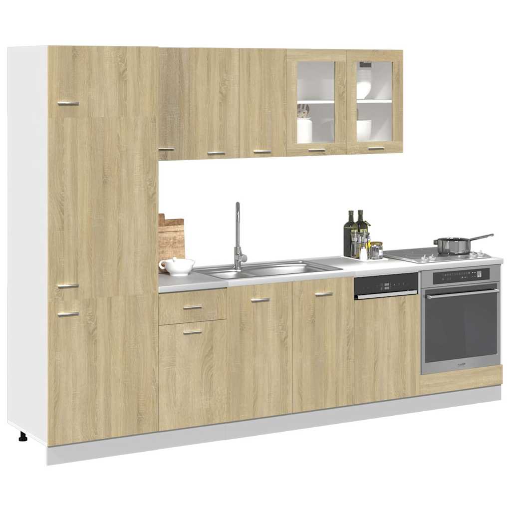 Set kuhinjskih ormarića od 8 dijelova "Lyon" hrast Sonoma, inženjersko drvo