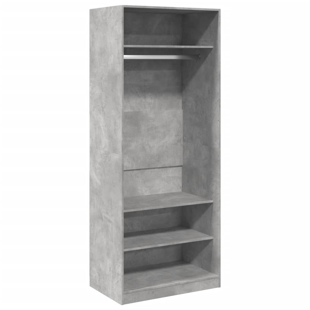 Ormar siva boja betona 80x50x200 cm od konstruiranog drva