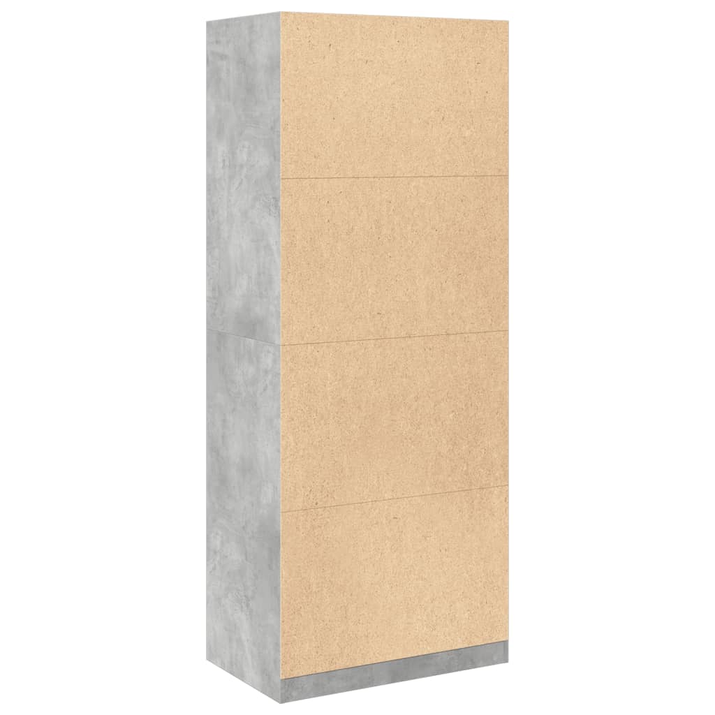 Ormar siva boja betona 80x50x200 cm od konstruiranog drva