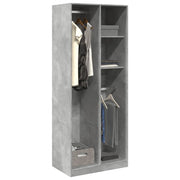 Ormar siva boja betona 80x50x200 cm od konstruiranog drva