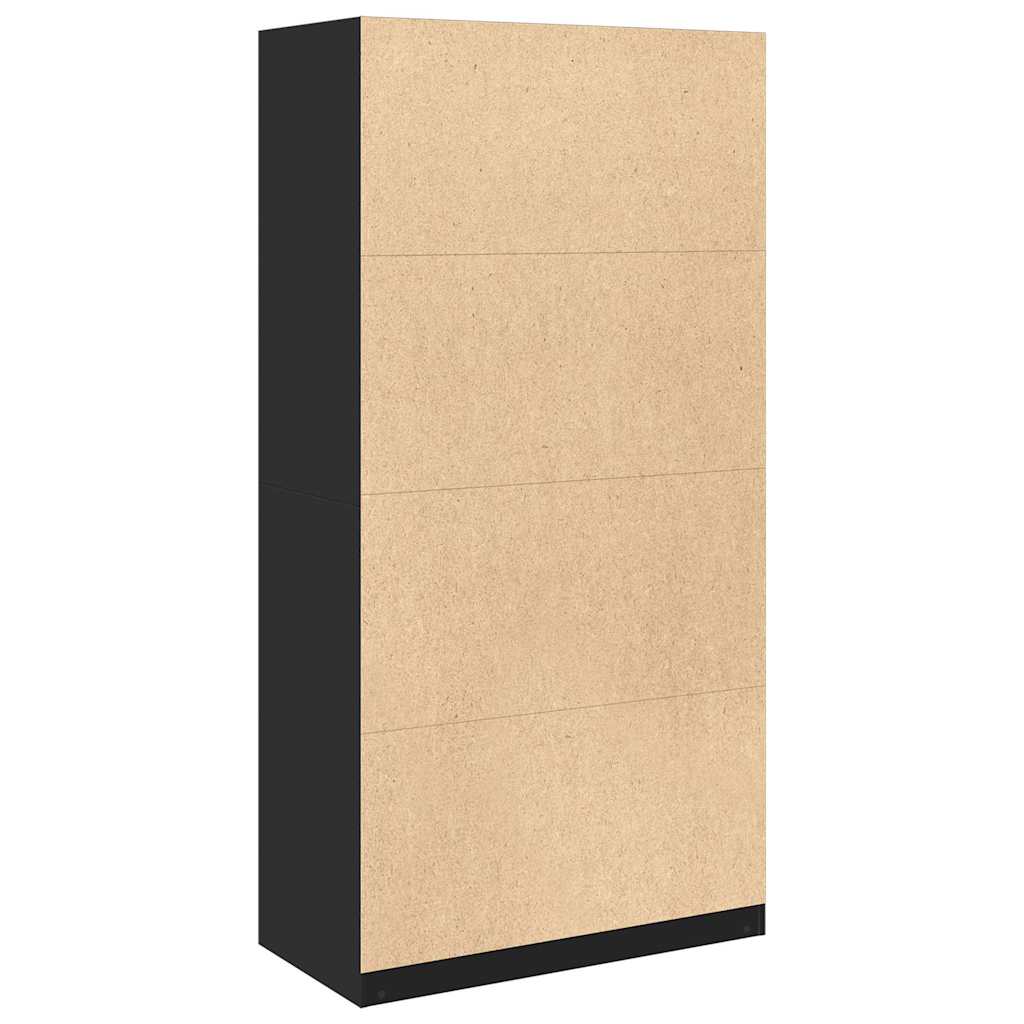 Ormar crni 100 x 50 x 200 cm od konstruiranog drva