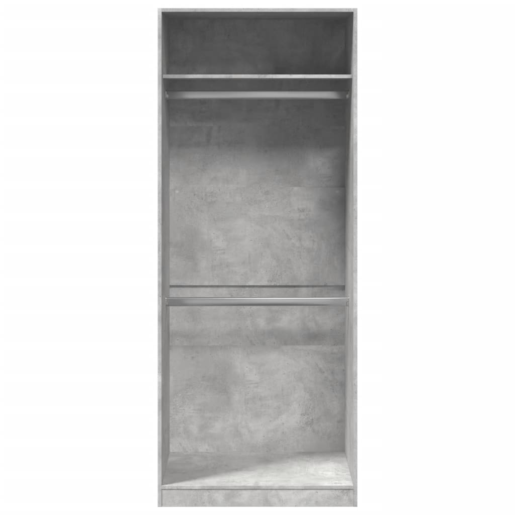 Ormar siva boja betona 80x50x200 cm od konstruiranog drva