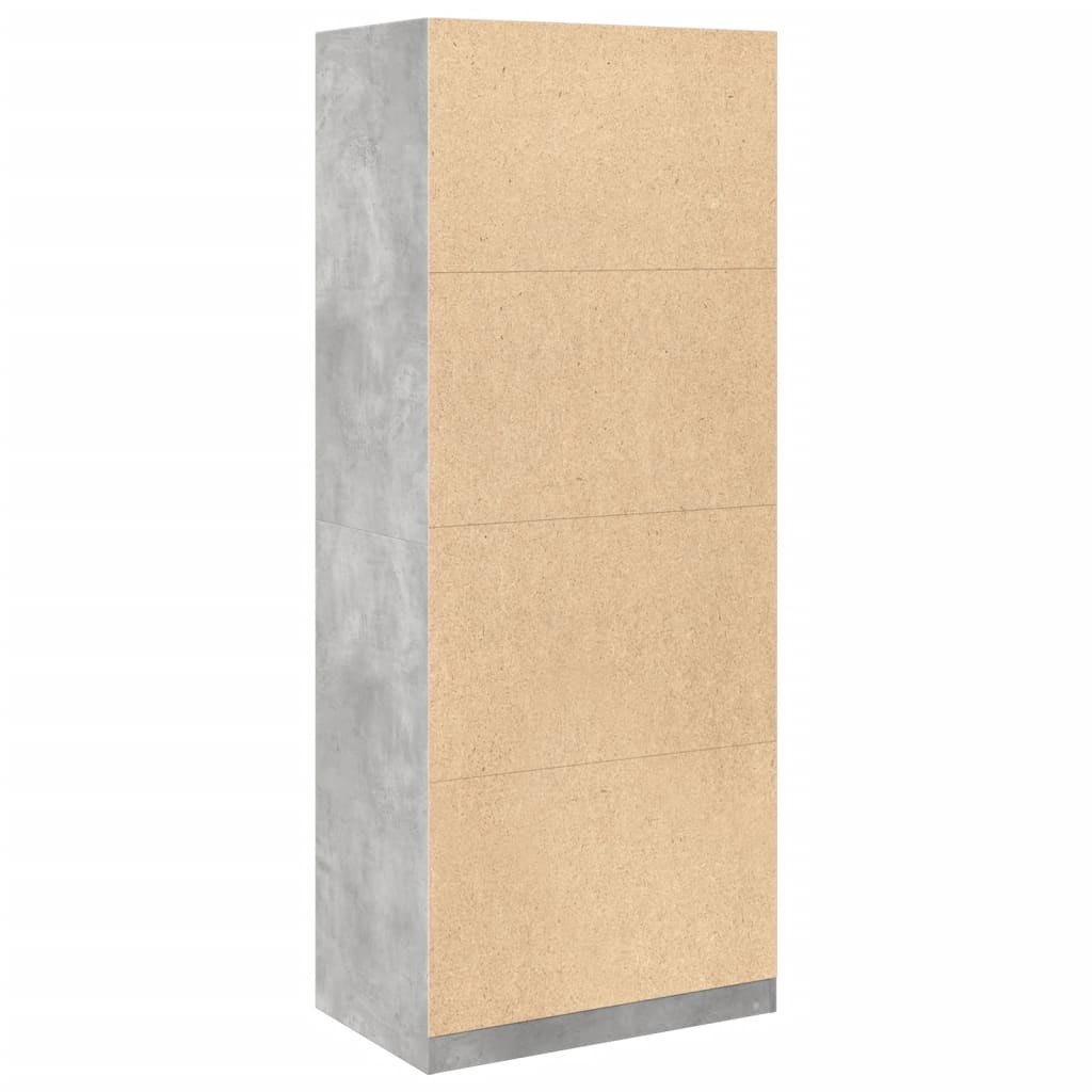 Ormar siva boja betona 80x50x200 cm od konstruiranog drva