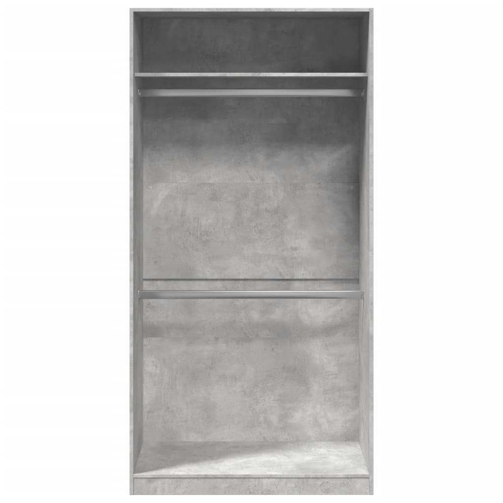 Ormar siva boja betona 100 x 50 x 200 cm od konstruiranog drva