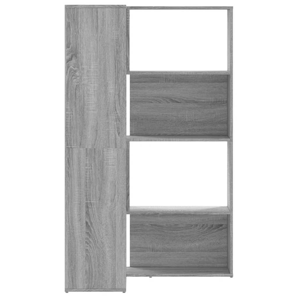 Kutni regal z knjige 4 razine artisian hrast 85x85x140cm drveni