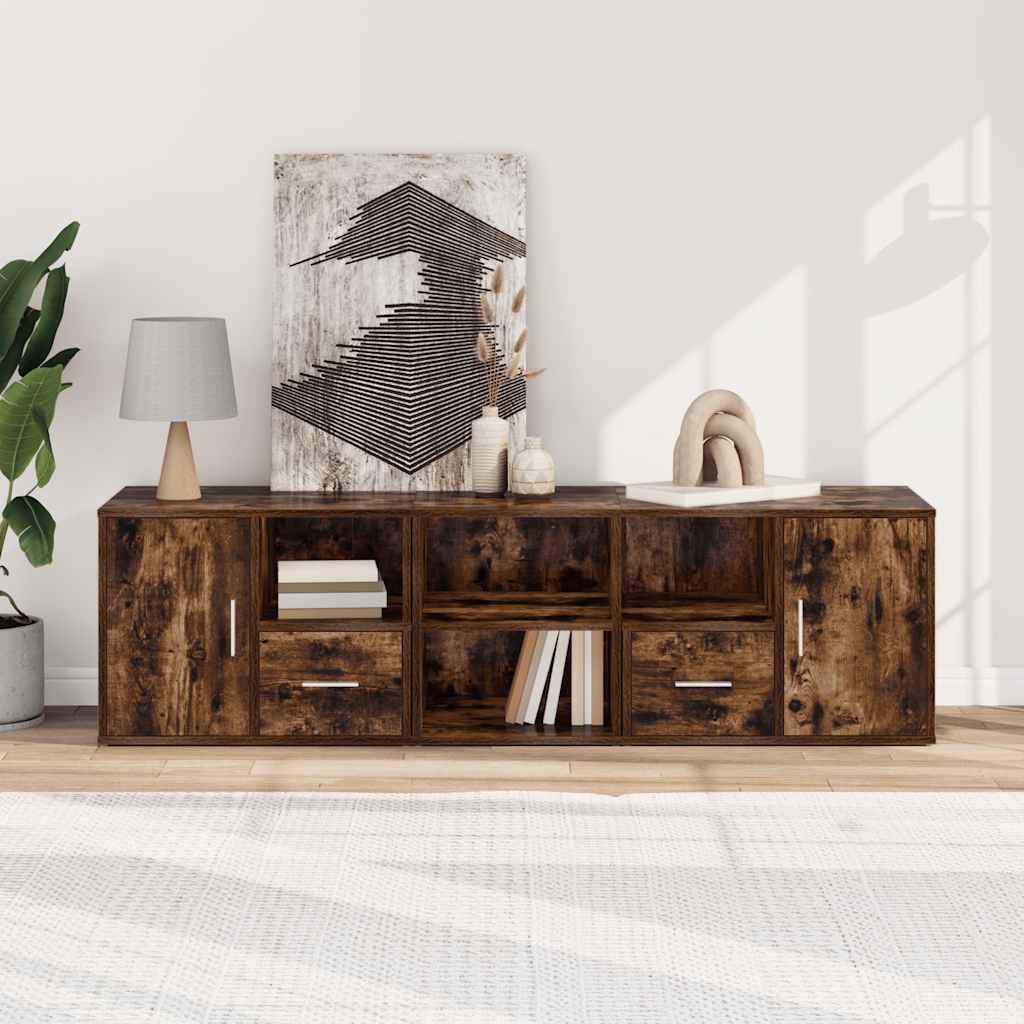 Kutni ormarić boja dimljenog hrasta 160x40x45 konstruirano drvo
