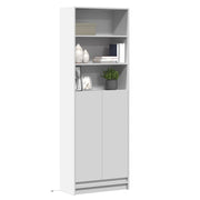 Visoka komoda LED bijela 69x32,5x200 cm konstruirano drvo
