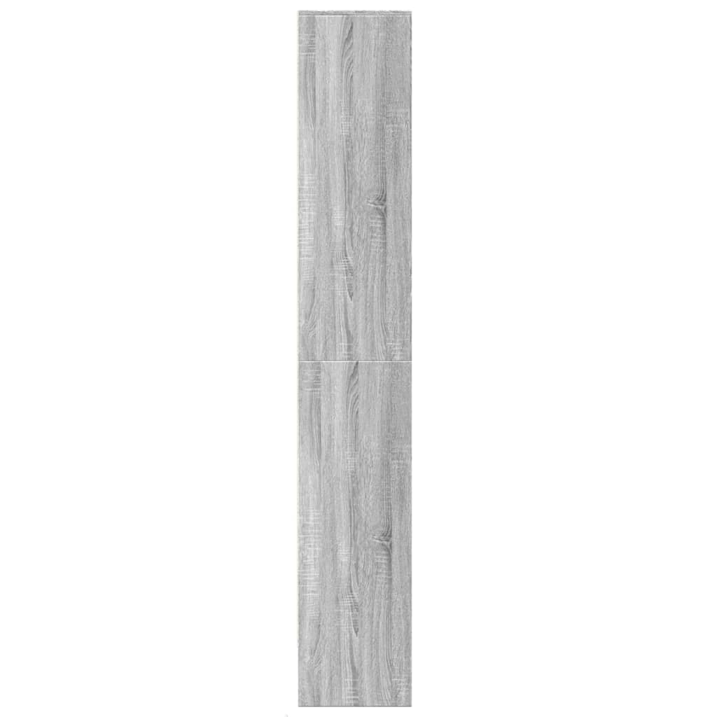 Visoka komoda LED boja hrasta 69x32,5x200 cm konstruirano drvo