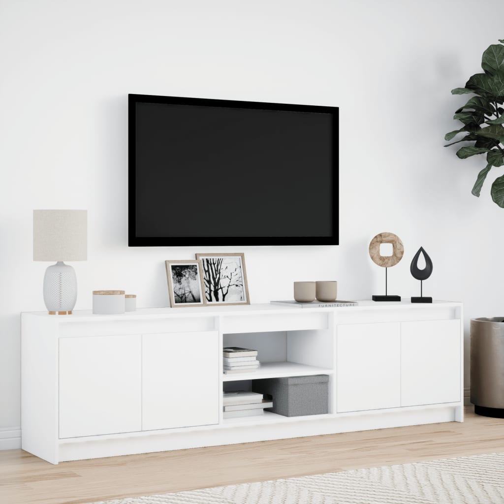 TV ormarić LED bijeli 180 x 34 x 50 cm od konstruiranog drva