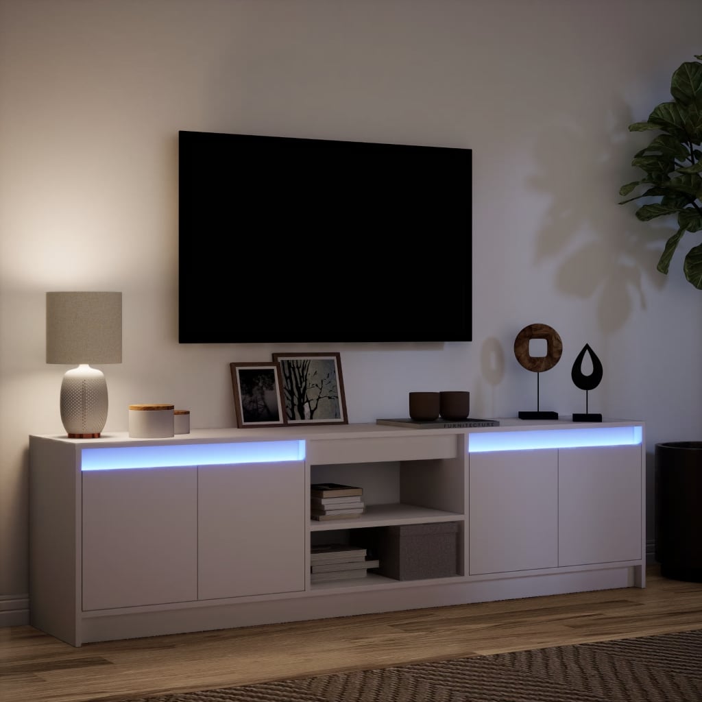 TV ormarić LED bijeli 180 x 34 x 50 cm od konstruiranog drva