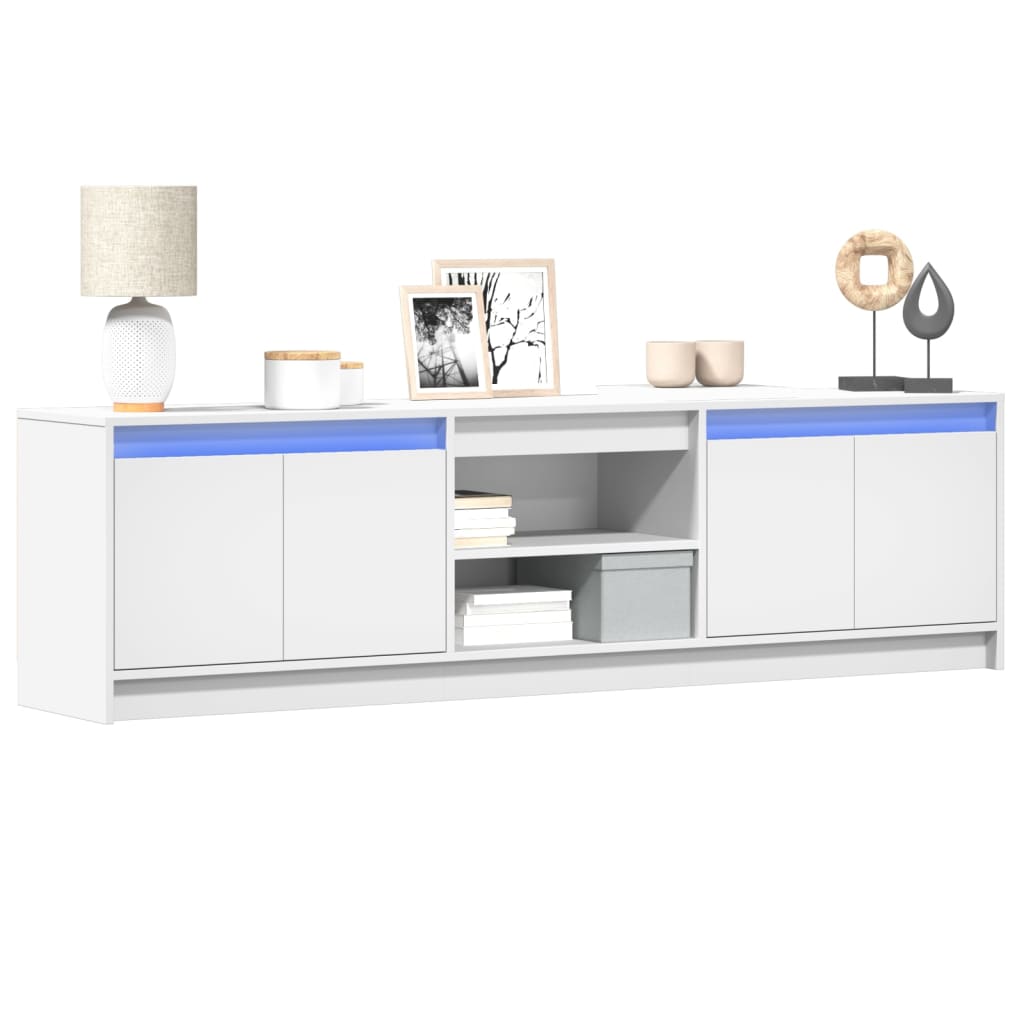 TV ormarić LED bijeli 180 x 34 x 50 cm od konstruiranog drva