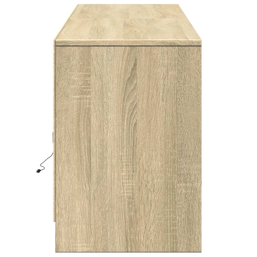 TV ormarić s LED svjetlima boja hrasta 180x34x50 cm drveni