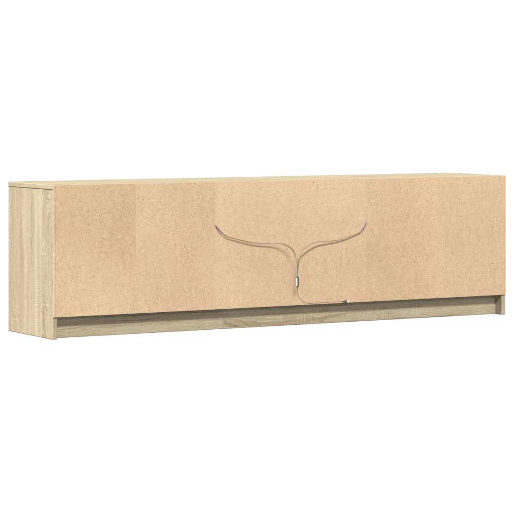 TV ormarić s LED svjetlima boja hrasta 180x34x50 cm drveni