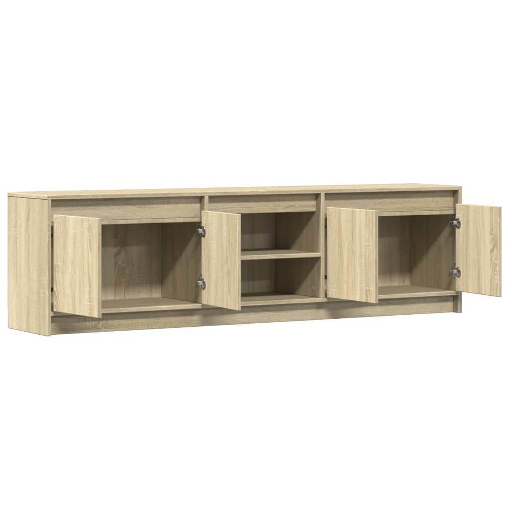TV ormarić s LED svjetlima boja hrasta 180x34x50 cm drveni