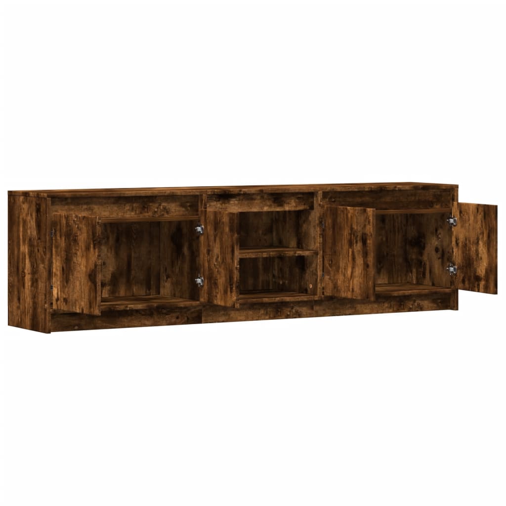TV ormarić s LED svjetlima boja hrasta 180x34x50 cm drveni