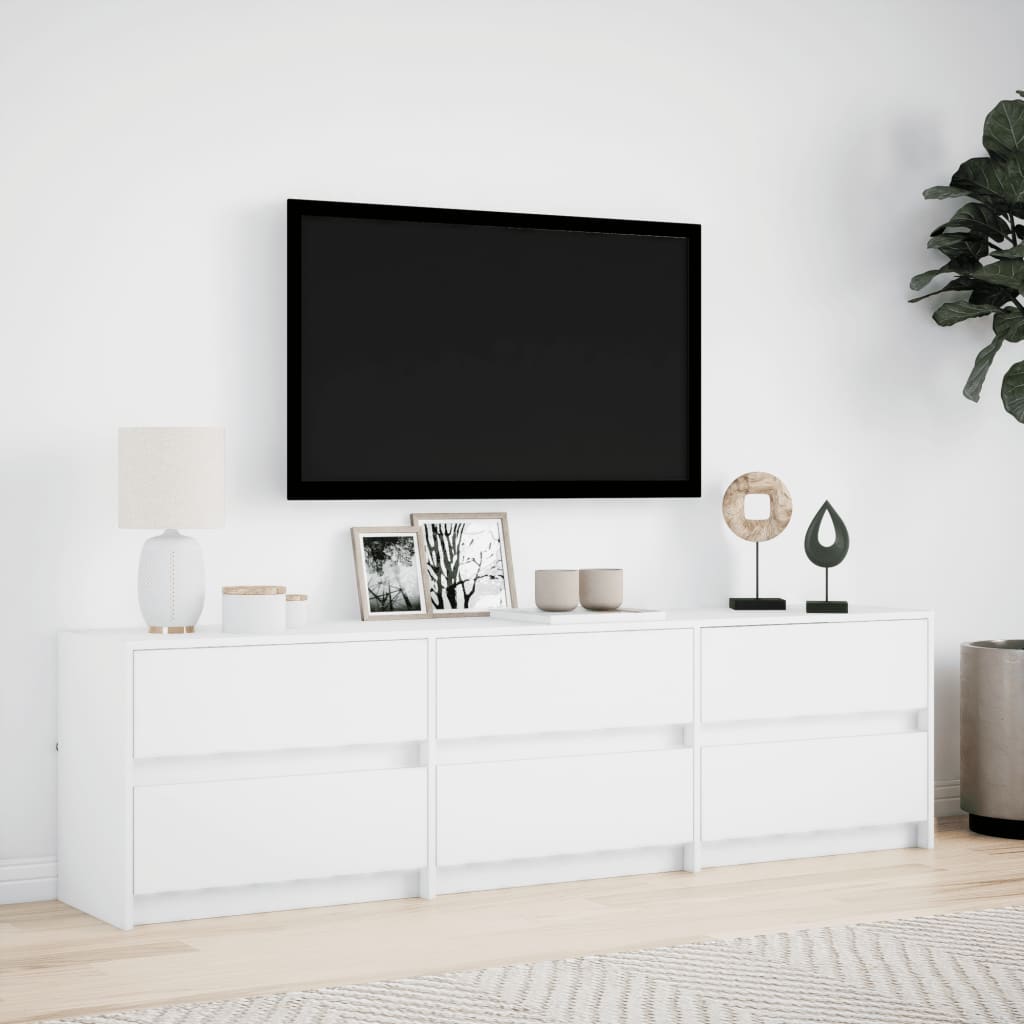TV ormarić LED bijeli 180 x 34 x 50 cm od konstruiranog drva