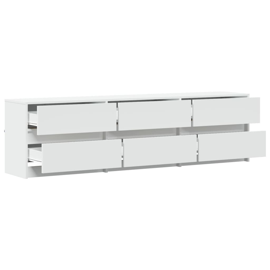 TV ormarić LED bijeli 180 x 34 x 50 cm od konstruiranog drva