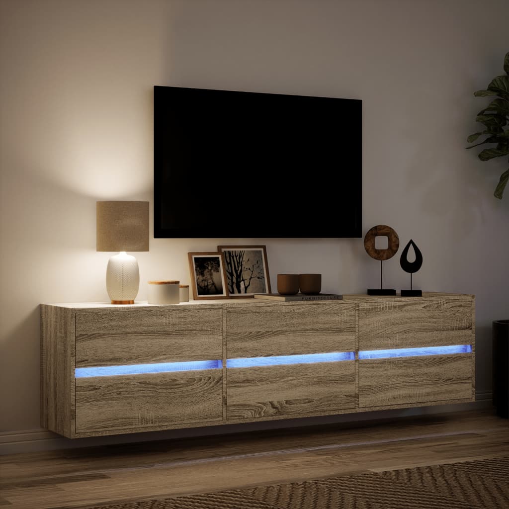 Zidni TV ormarić LED boja hrasta sonome 180x31x45 cm