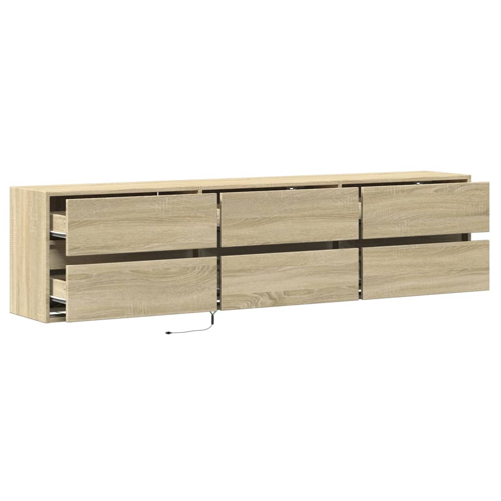 Zidni TV ormarić LED boja hrasta sonome 180x31x45 cm
