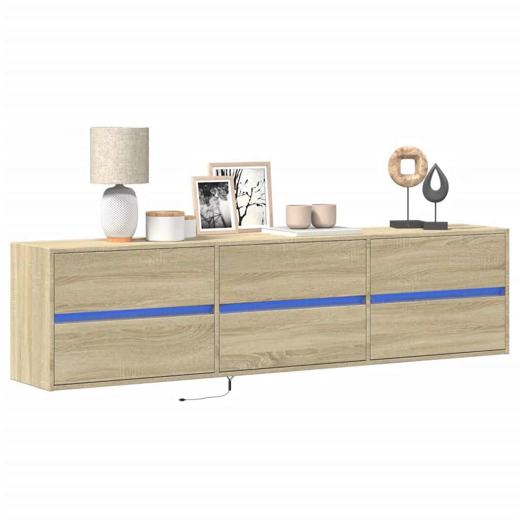 Zidni TV ormarić LED boja hrasta sonome 180x31x45 cm