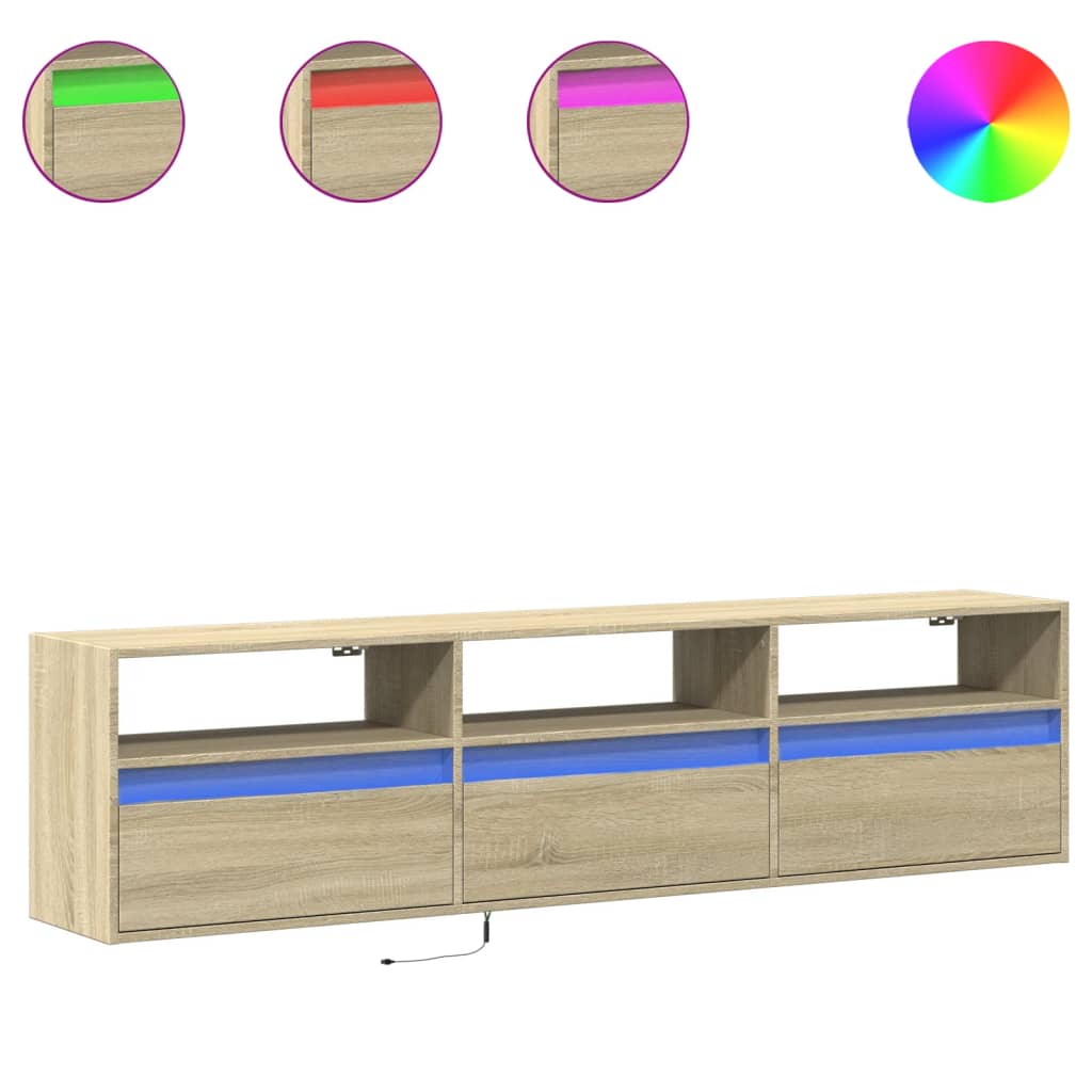 Zidni TV ormarić LED boja hrasta sonome 180x31x45 cm