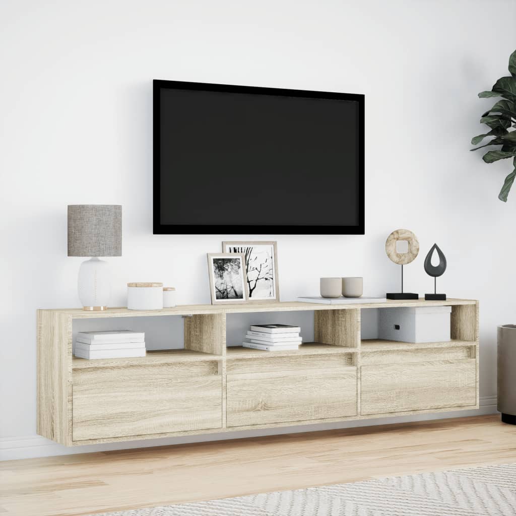 Zidni TV ormarić LED boja hrasta sonome 180x31x45 cm