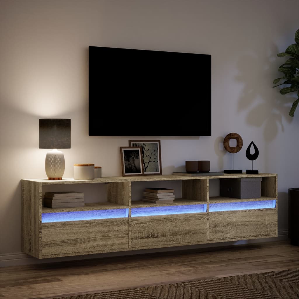 Zidni TV ormarić LED boja hrasta sonome 180x31x45 cm