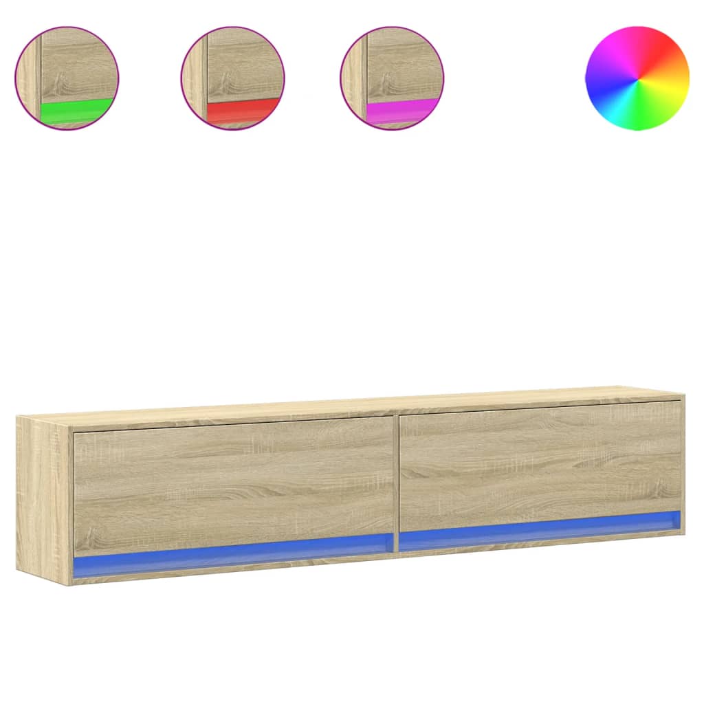 Zidni TV ormarić LED boja hrasta sonome 180x31x38 cm