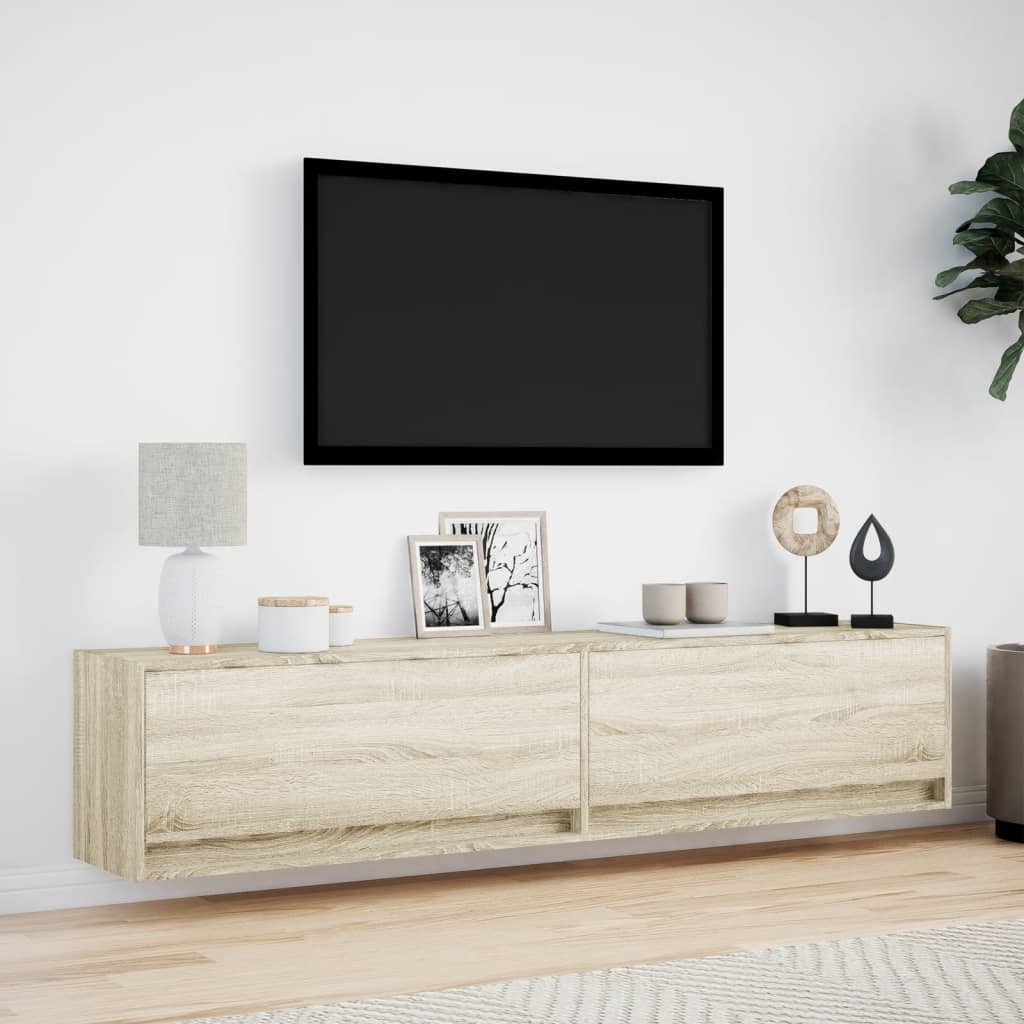 Zidni TV ormarić LED boja hrasta sonome 180x31x38 cm