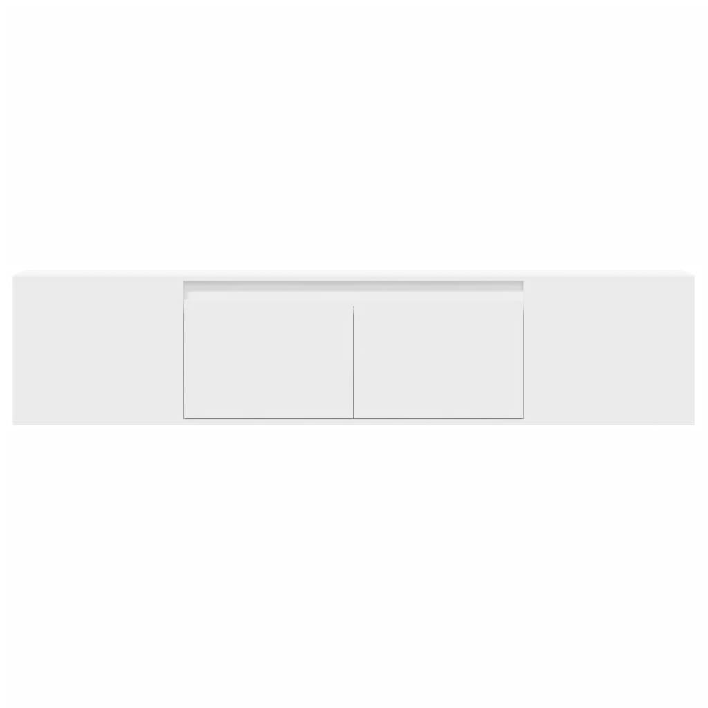 Zidni TV ormarić s LED svjetlima bijeli 180 x 31 x 39,5 cm