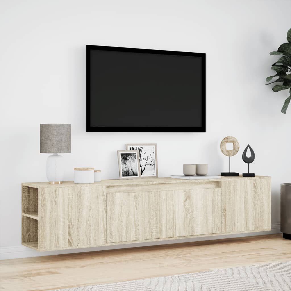 Zidni TV ormarić LED boja hrasta sonome 180x31x39,5 cm