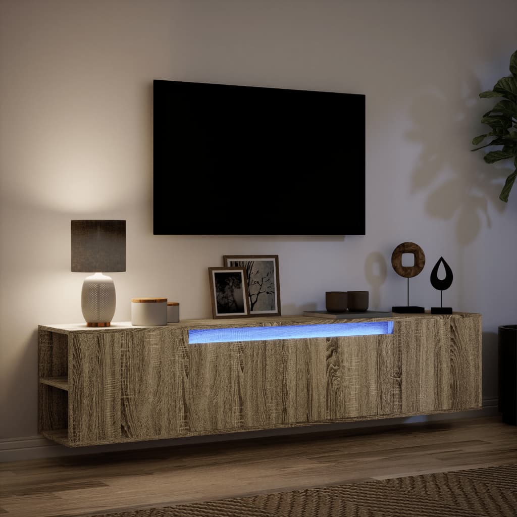 Zidni TV ormarić LED boja hrasta sonome 180x31x39,5 cm