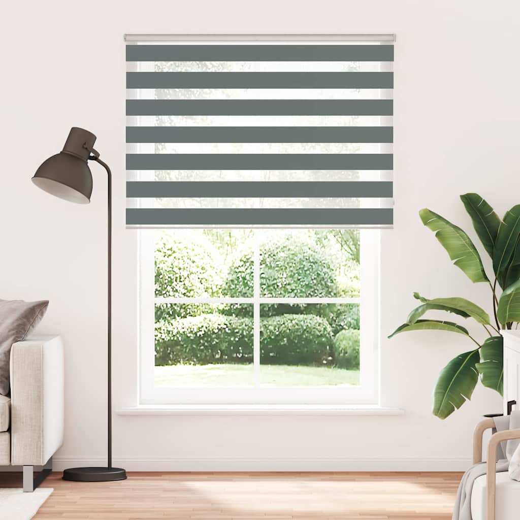 Zebra zavjesa tamno siva 155x230 cm Širina tkanine 150,9 cm Poliester