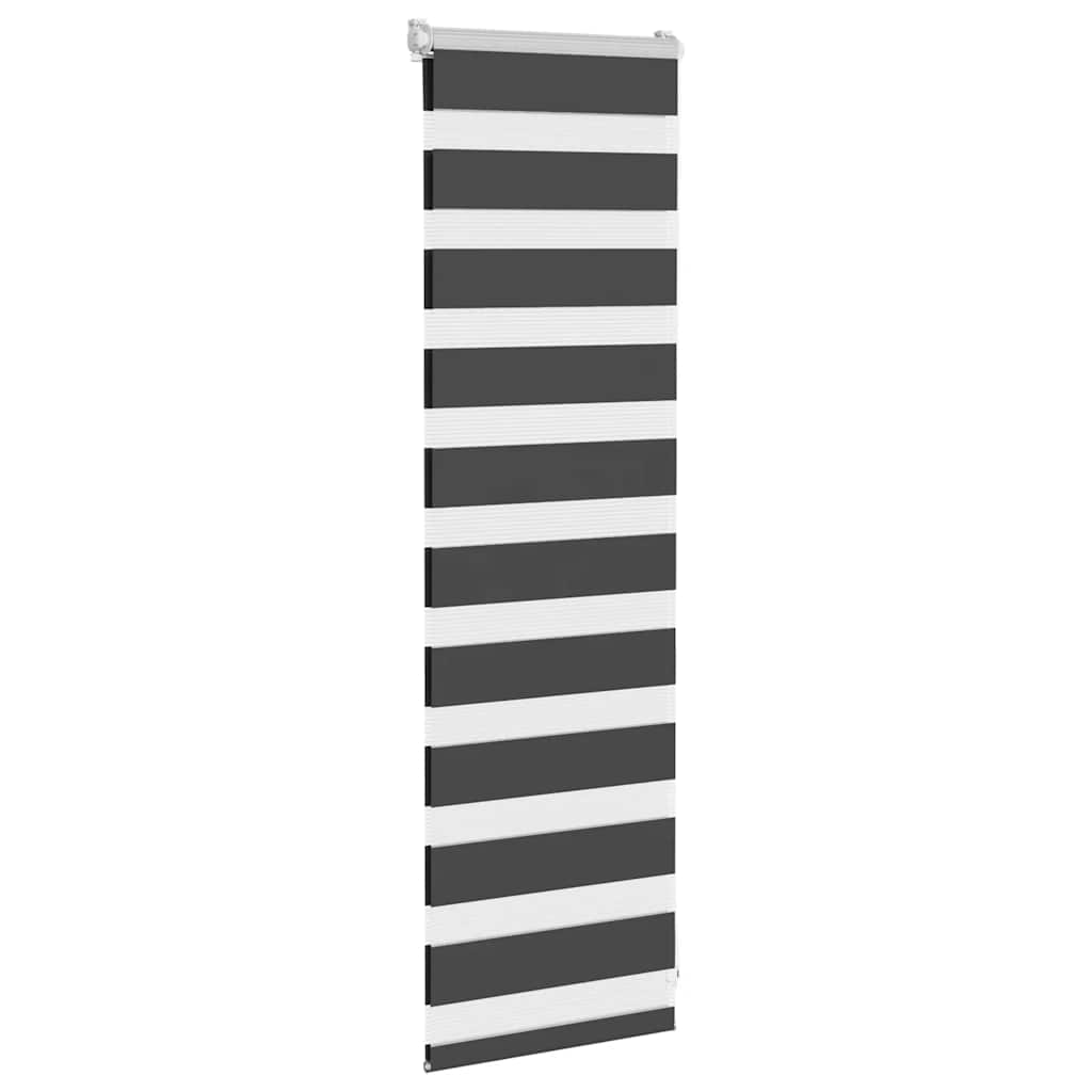 Zavjesa zebra crna 40x100 cm širina tkanine 35,9 cm poliester