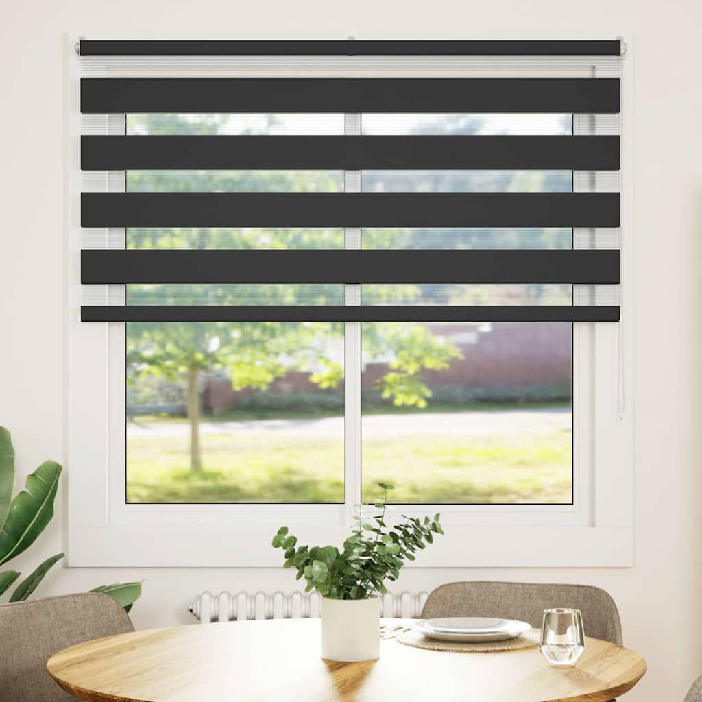 Zavjesa zebra crna 140x100 cm širina tkanine 135,9 cm poliester