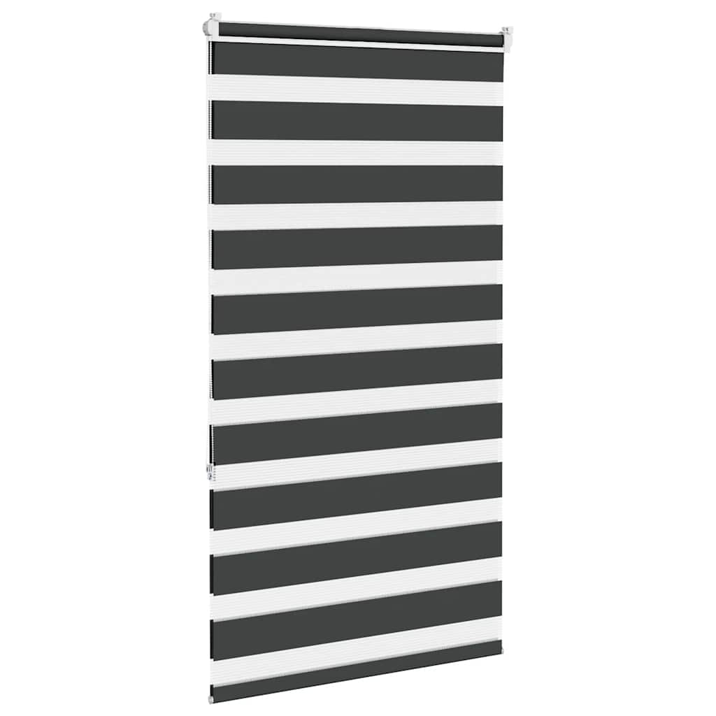 Zavjesa zebra crna 90x150 cm širina tkanine 85,9 cm poliester