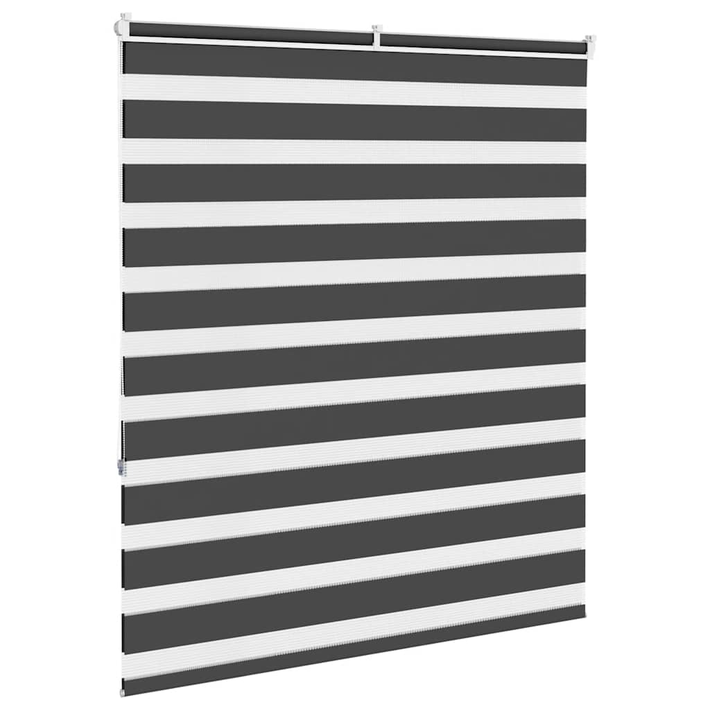 Zavjesa zebra crna 125x150 cm širina tkanine 120,9 cm poliester