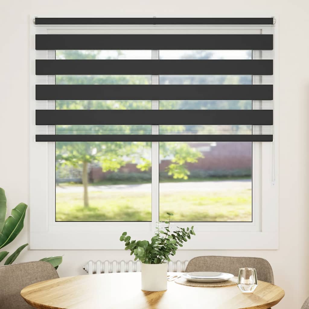 Zavjesa zebra crna 140x150 cm širina tkanine 135,9 cm poliester