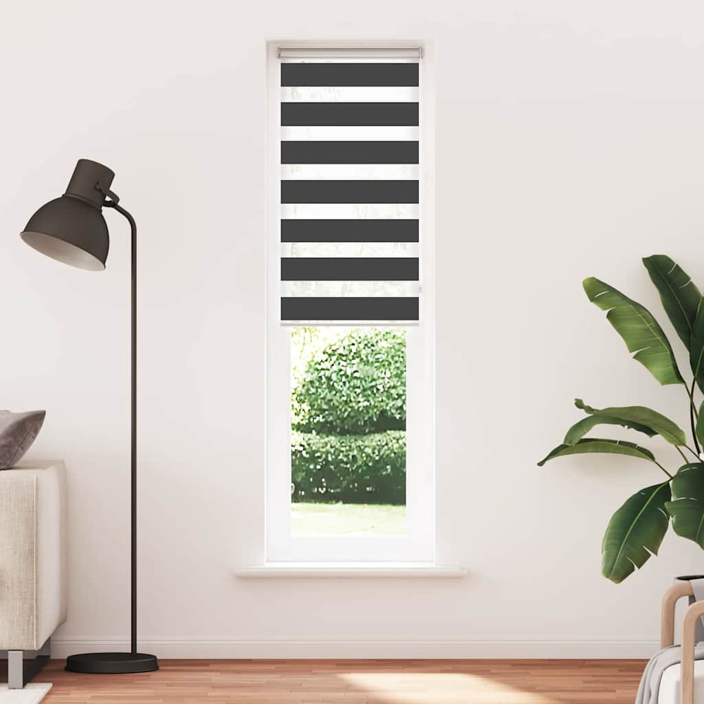 Zavjesa zebra crna 60x200 cm širina tkanine 55,9 cm poliester