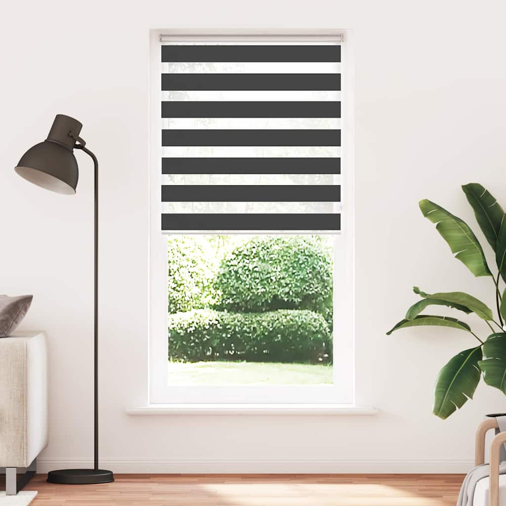 Zavjesa zebra crna 115x200 cm širina tkanine 110,9 cm poliester