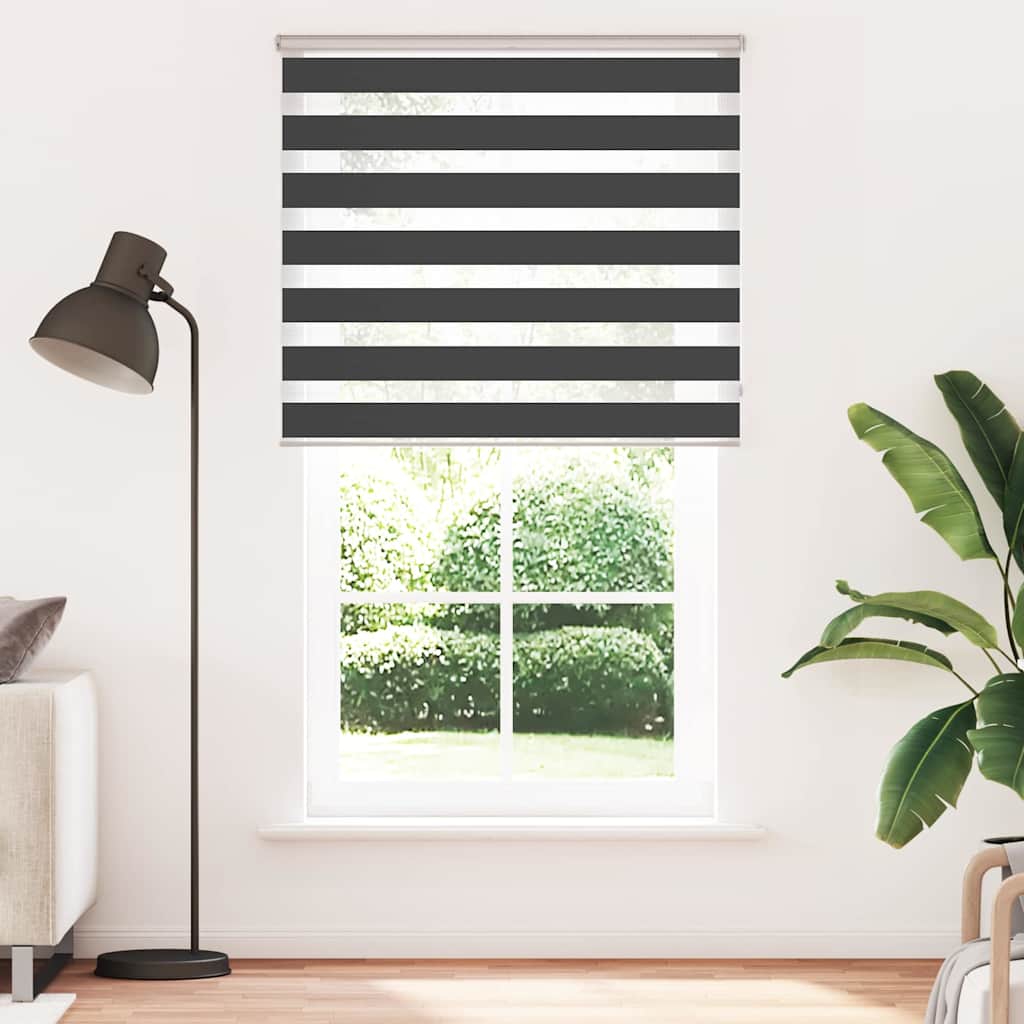 Zavjesa zebra crna 125x200 cm širina tkanine 120,9 cm poliester