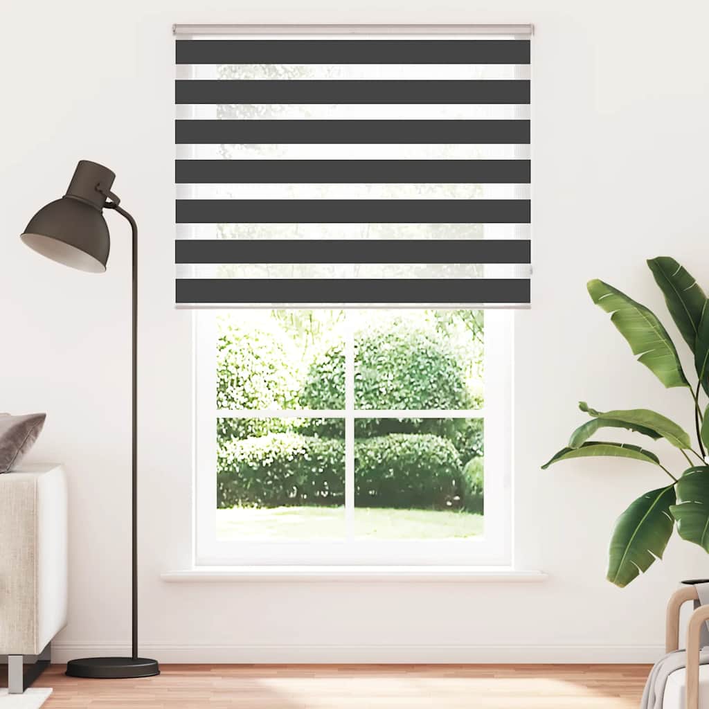 Zavjesa zebra crna 150x200 cm širina tkanine 145,9 cm poliester