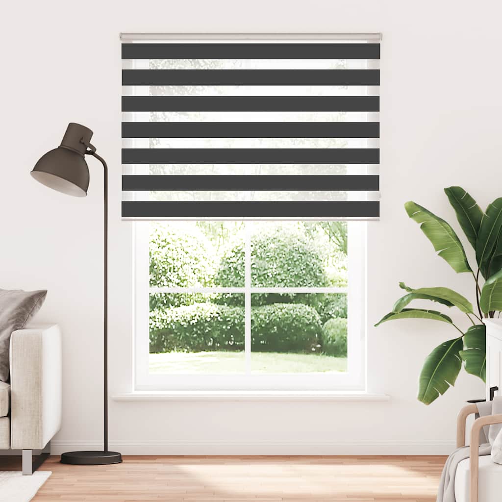 Zavjesa zebra crna 155x200 cm širina tkanine 150,9 cm poliester